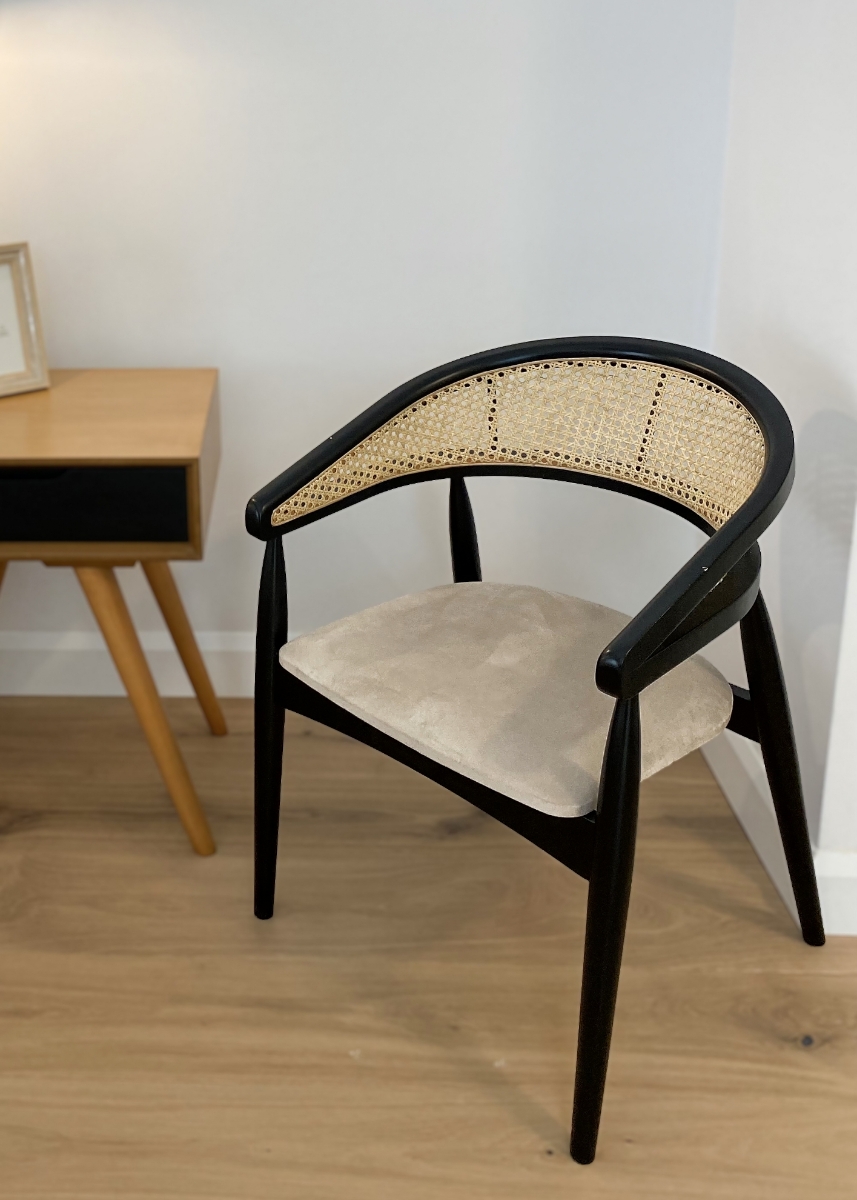 Cane Rattan Modern and Ergonomic Chair