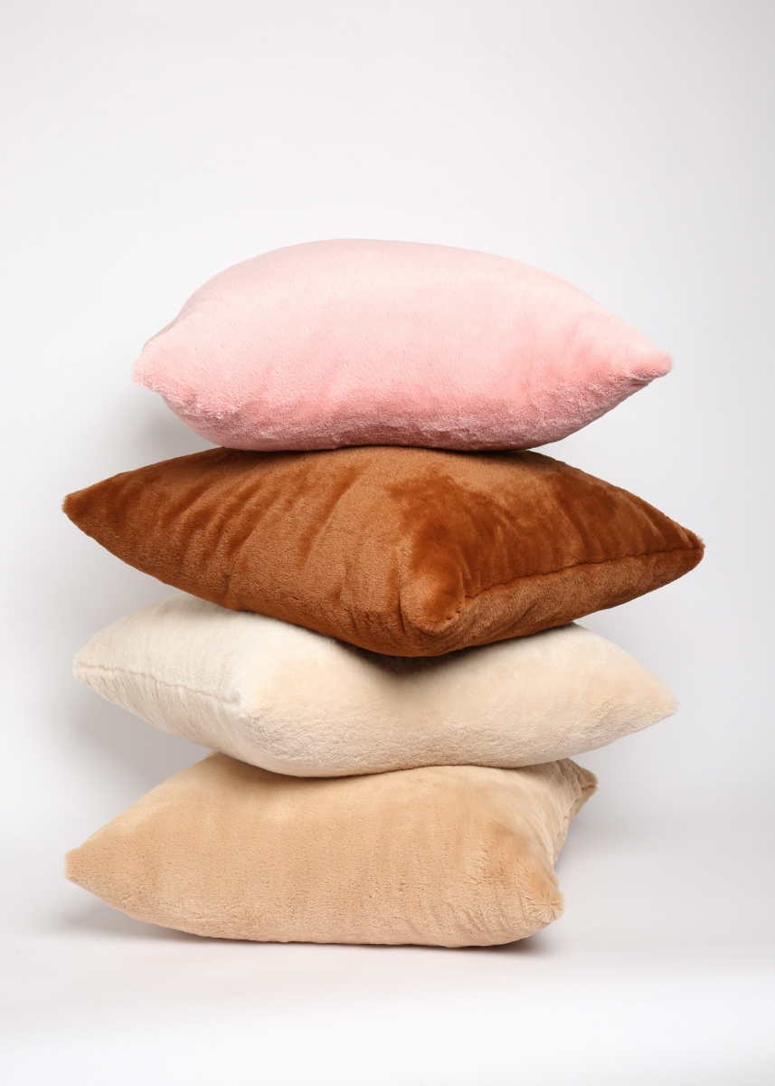 Super Soft Brown Faux Fur Cushion Cover
