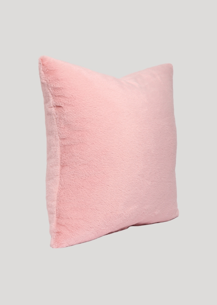 Super Soft Pink Faux Fur Cushion Cover