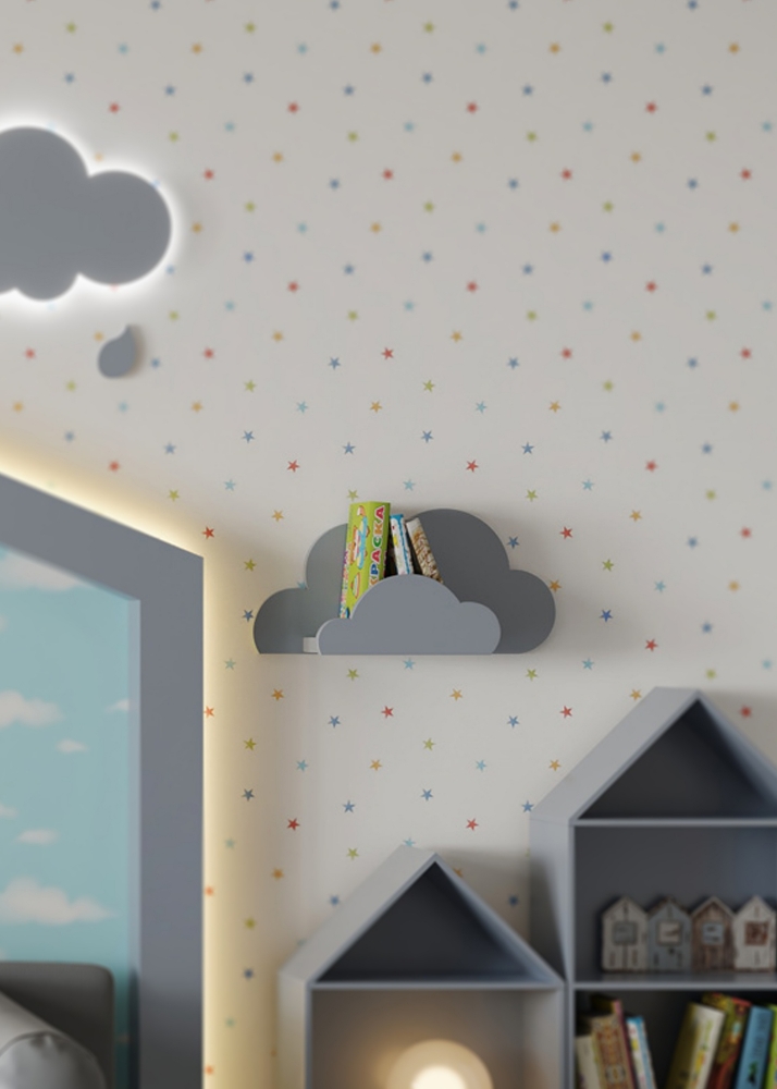 Kids Room Cloud Shelf