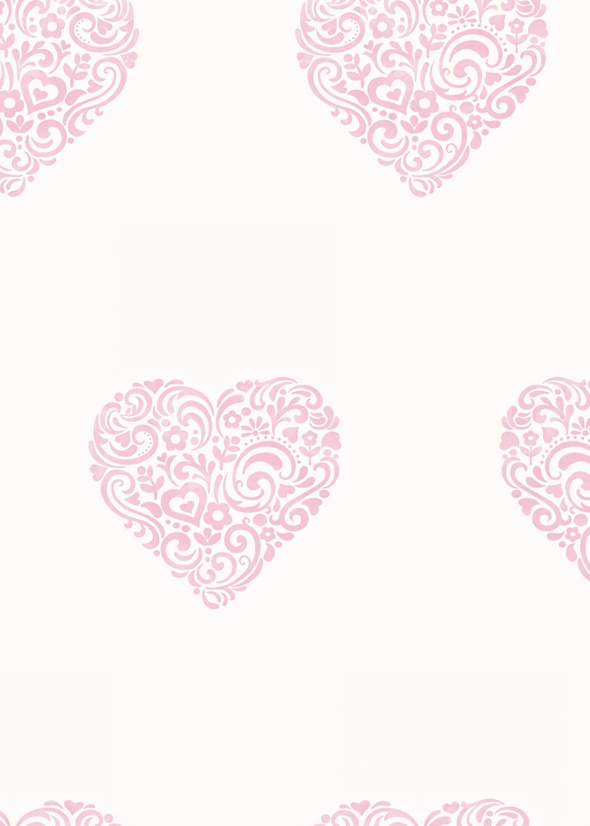 Rhythmic Soft Pink Heart Wallpaper 