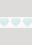 Rhythmic Light Green Heart Wall Paper Border