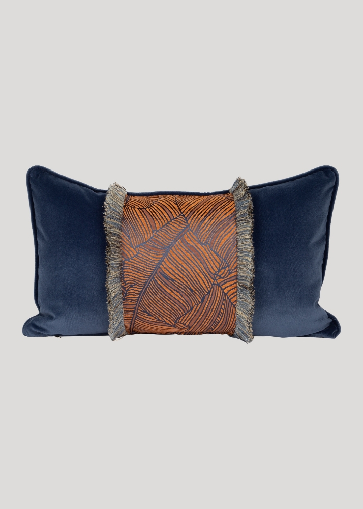 Patterned Decorative Fringed Orange Cushion Case