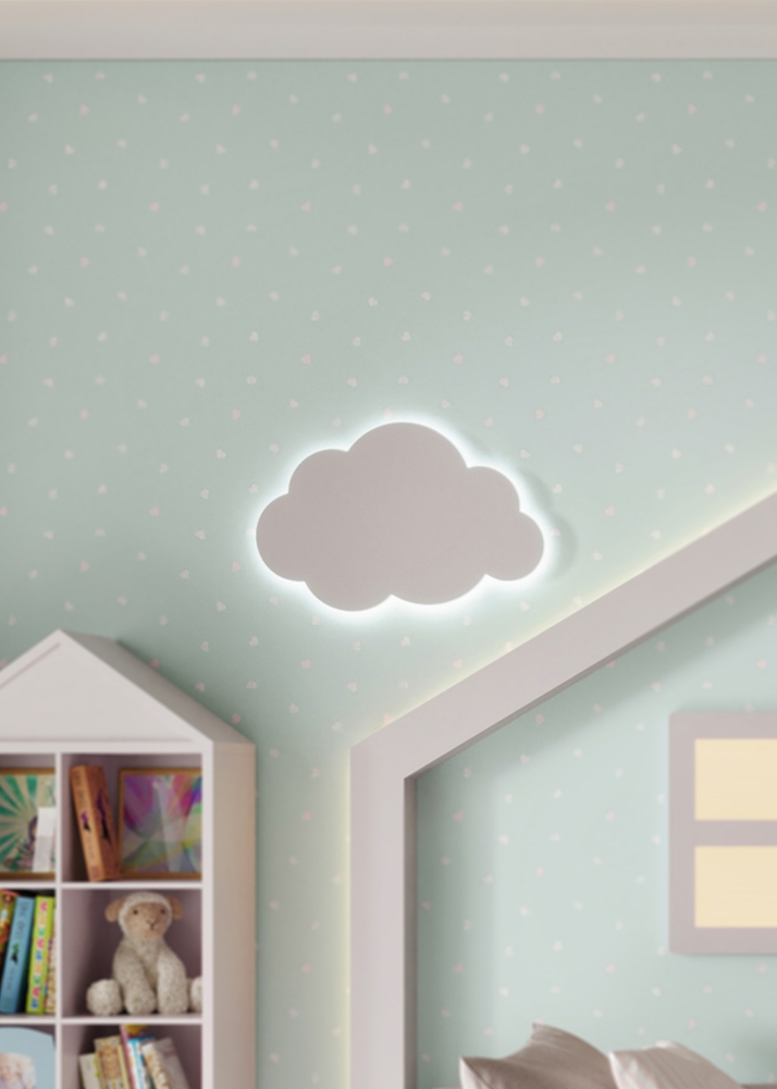 Kids Room Cloud LED Illumination – Soft Pink