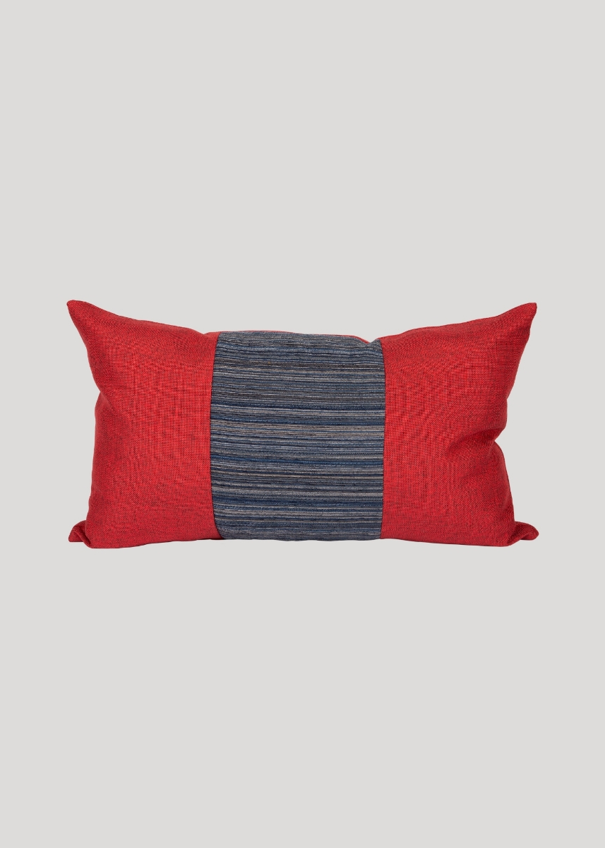 Patterned Decorative Blue Red Cushion