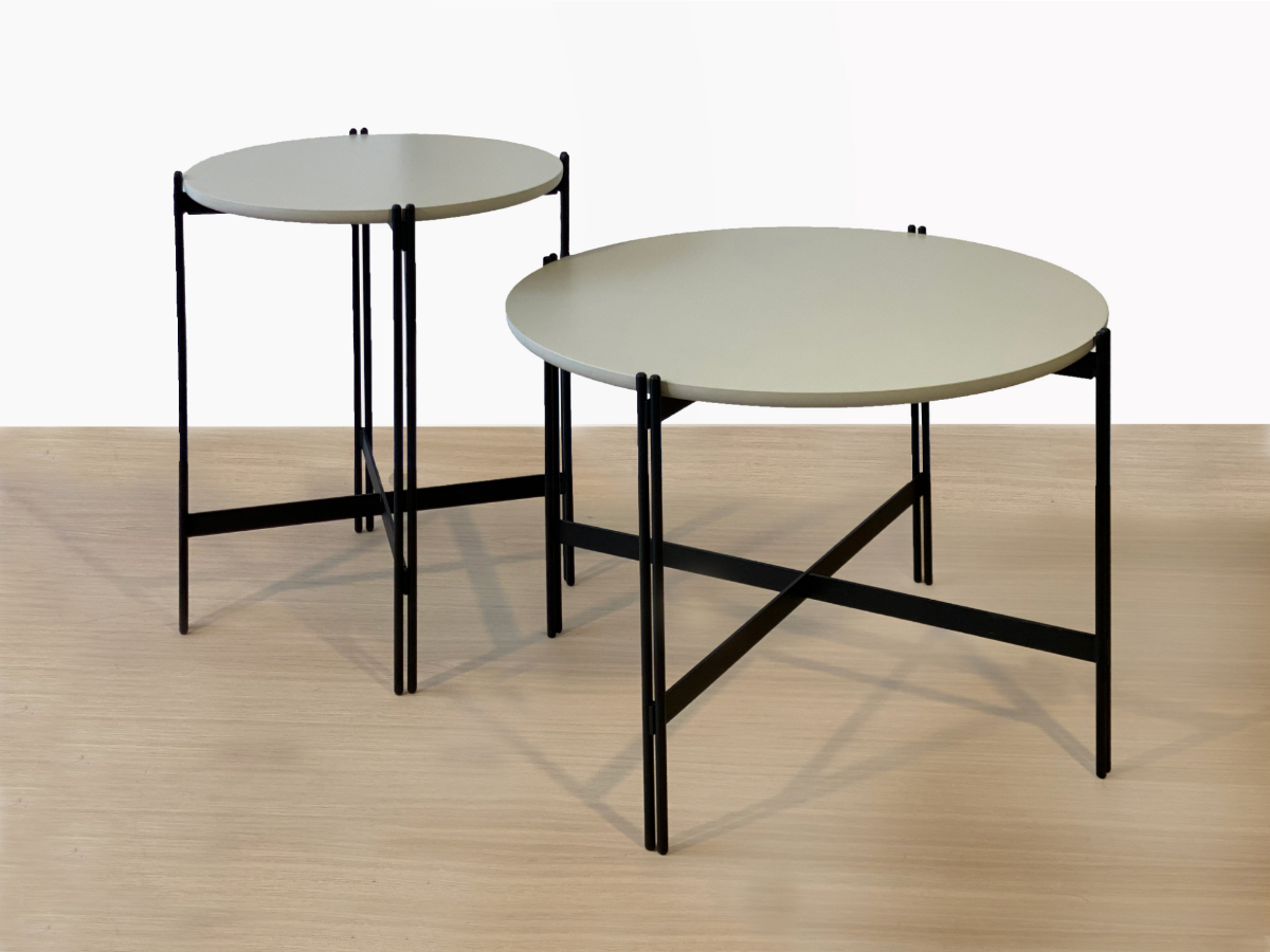 Mink Lacquer Top Smart Chic Coffe Table Set