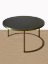 Antique Brass Framed Black Lacquer Top Coffee Table