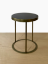 Brass Metal Side Table Base with Black Lacquer Top