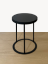 Black Metal Side Table Base with Black Lacquer Top