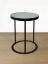 Black Metal Side Table Base with Mink Lacquer Top