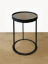 Black Metal Side Table Base with Bronze Mirror Top